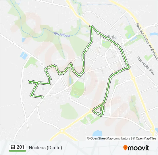 201 Bus Line Map