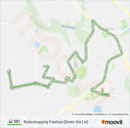 201 Bus Line Map