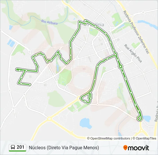 201 Bus Line Map
