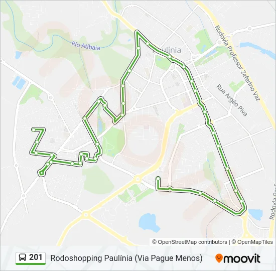 201 Bus Line Map