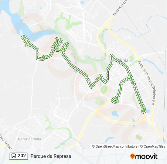 202 Bus Line Map