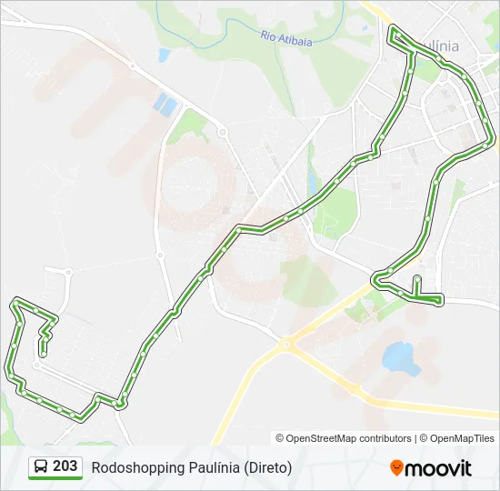203 Bus Line Map