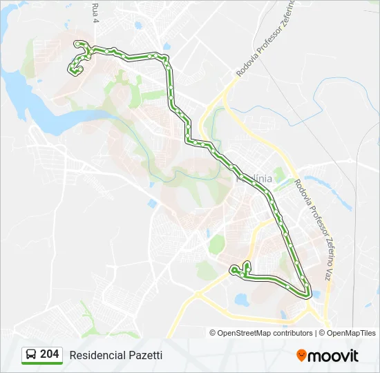 204 Bus Line Map
