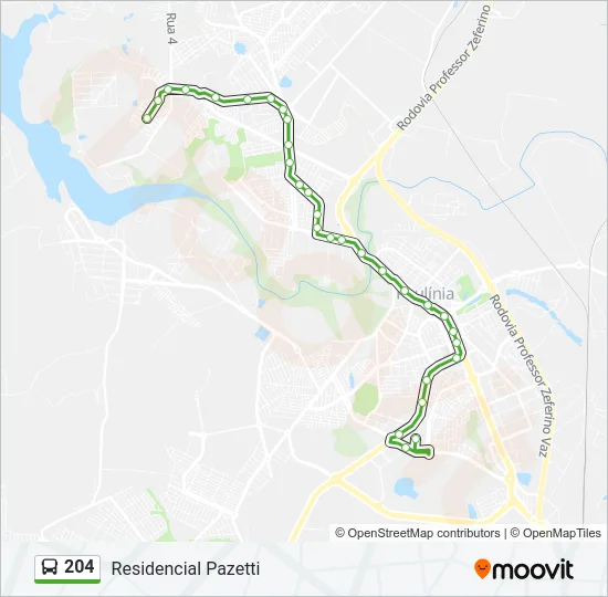 204 Bus Line Map