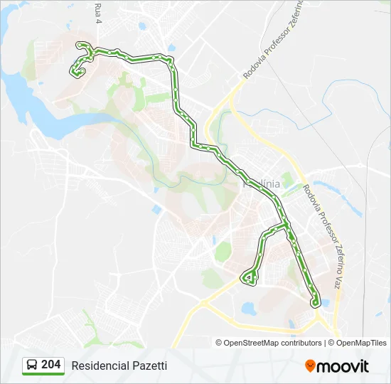 204 Bus Line Map