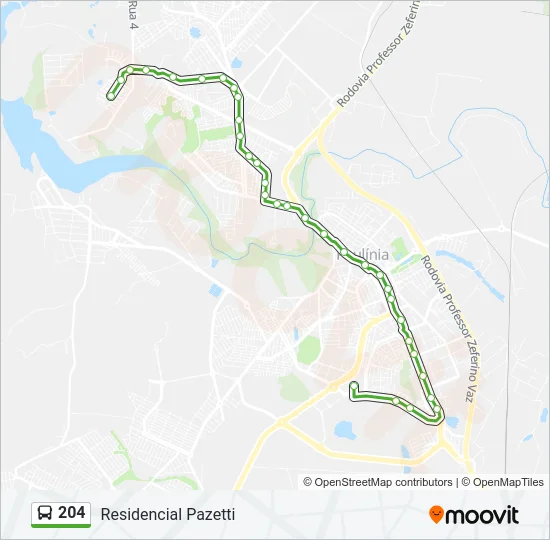 204 Bus Line Map
