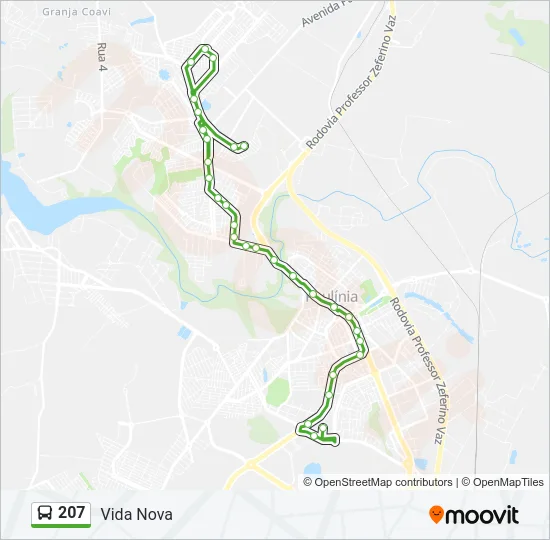 207 Bus Line Map
