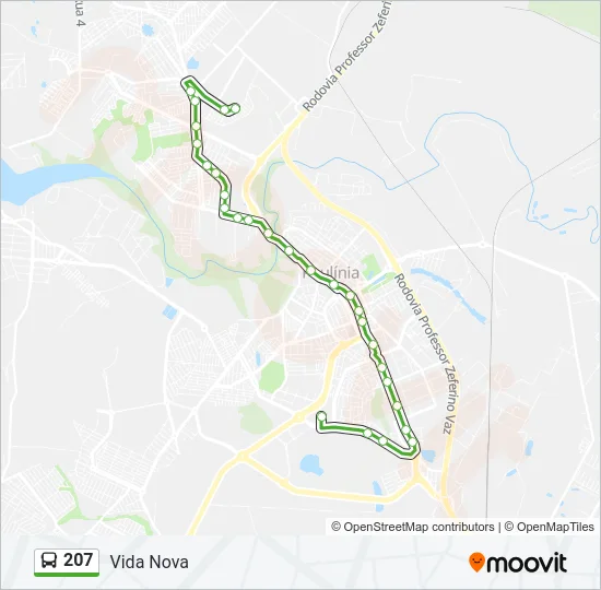 207 Bus Line Map