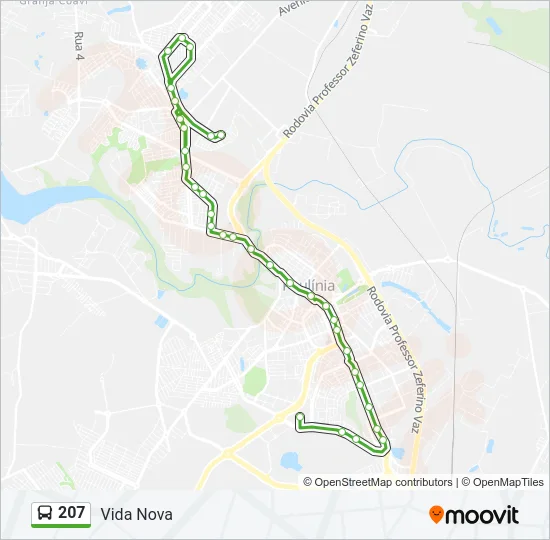 207 Bus Line Map