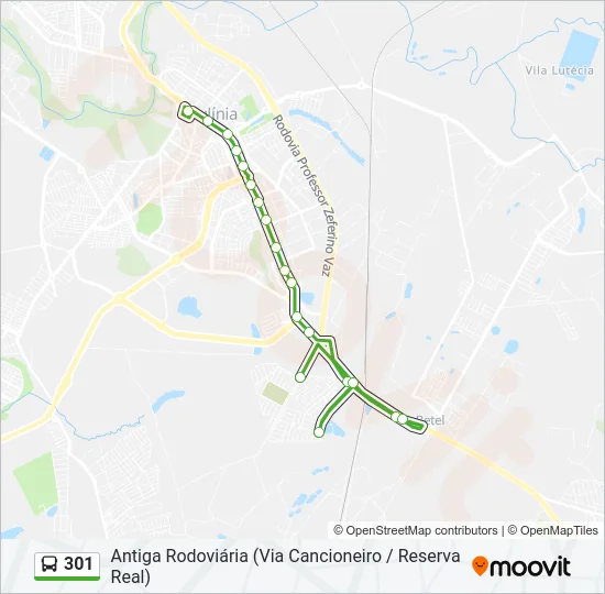 301 Bus Line Map