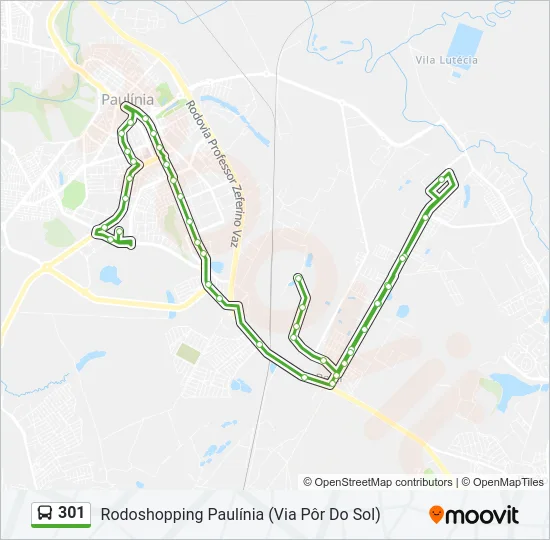 301 Bus Line Map