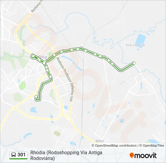 301 Bus Line Map