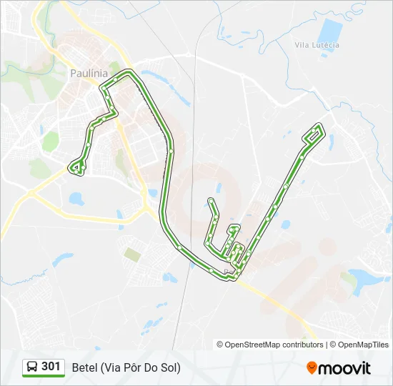 301 Bus Line Map