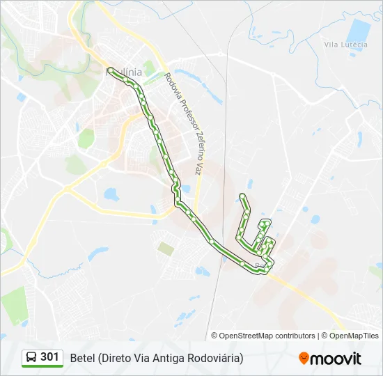 301 Bus Line Map