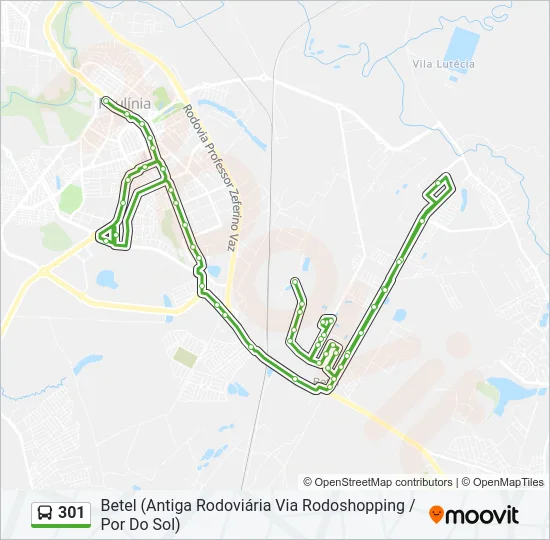 301 Bus Line Map