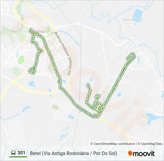 301 Bus Line Map