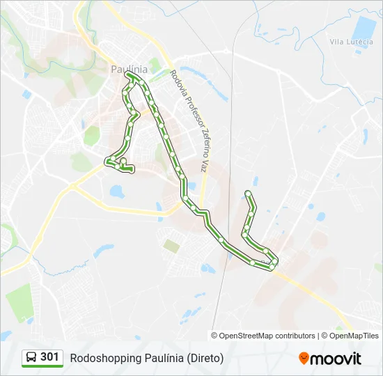301 Bus Line Map