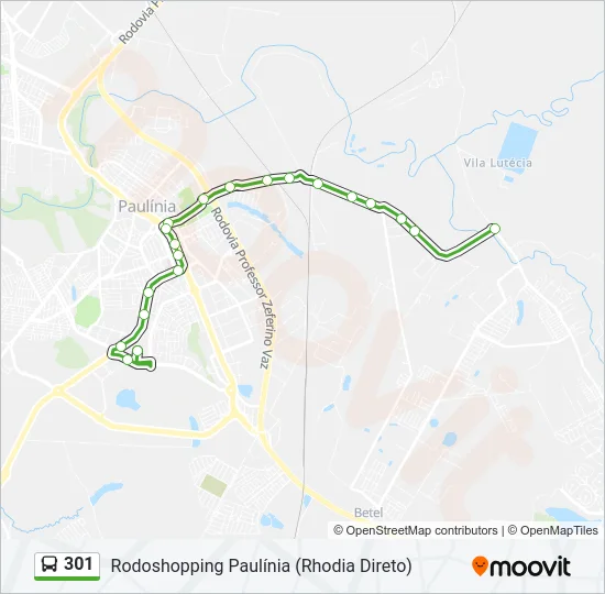 301 Bus Line Map