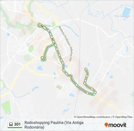 301 Bus Line Map