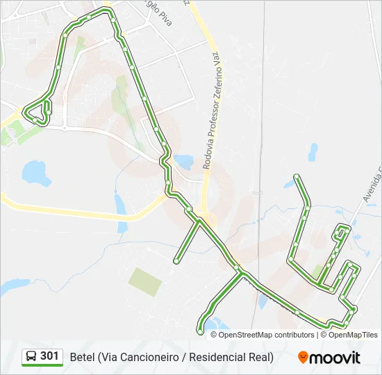 301 Bus Line Map