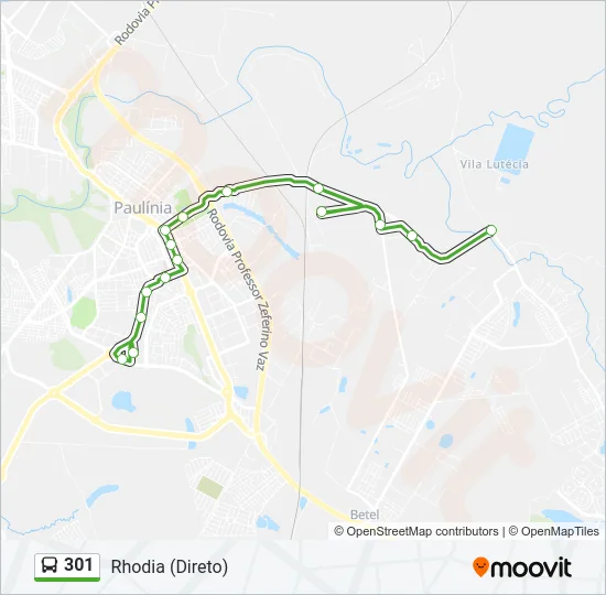 301 Bus Line Map