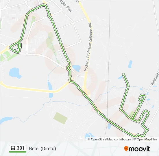 301 Bus Line Map