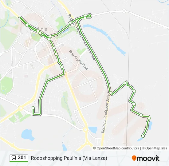301 Bus Line Map