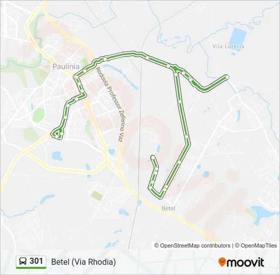 301 Bus Line Map