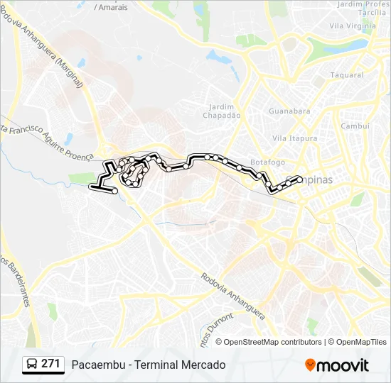 271 Bus Line Map