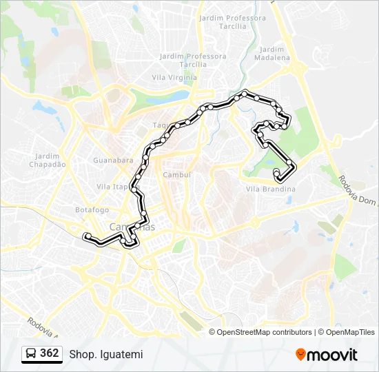 362 Bus Line Map