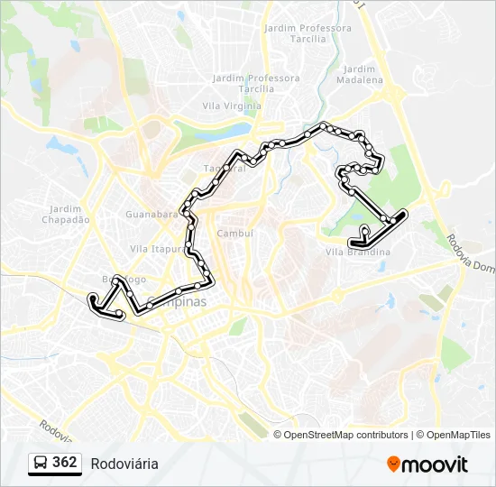 362 Bus Line Map