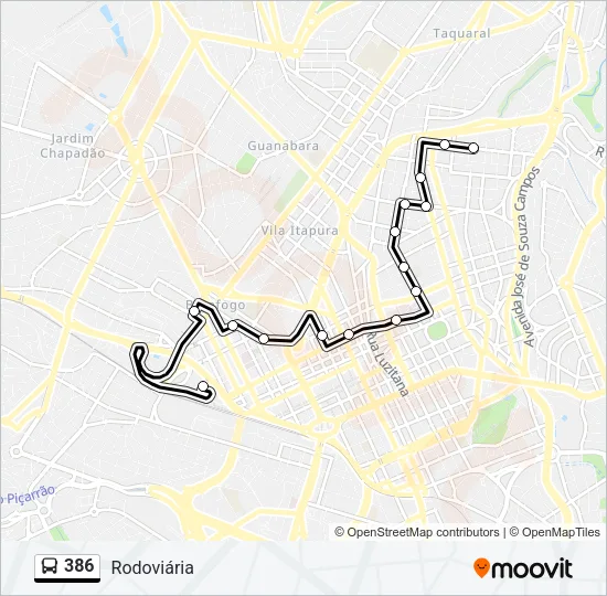 386 Bus Line Map