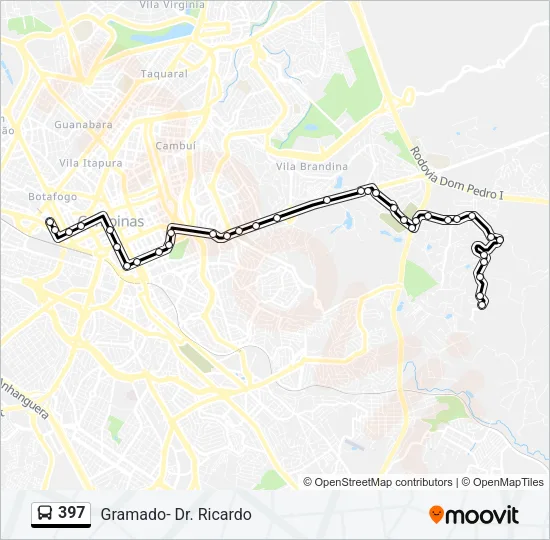 397 Bus Line Map