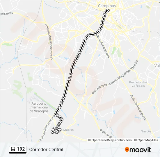 192 Bus Line Map