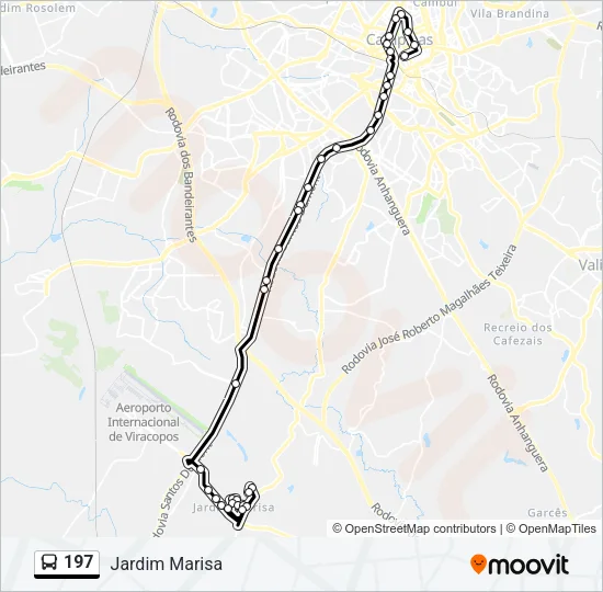 197 Bus Line Map