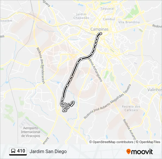 410 Bus Line Map