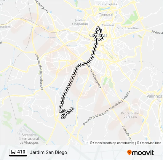 410 Bus Line Map