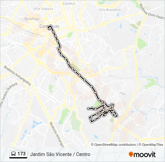 173 Bus Line Map