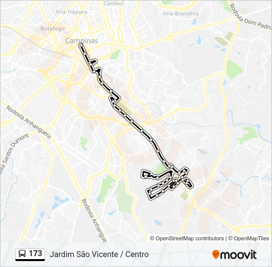 173 Bus Line Map