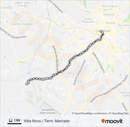 199 bus Line Map