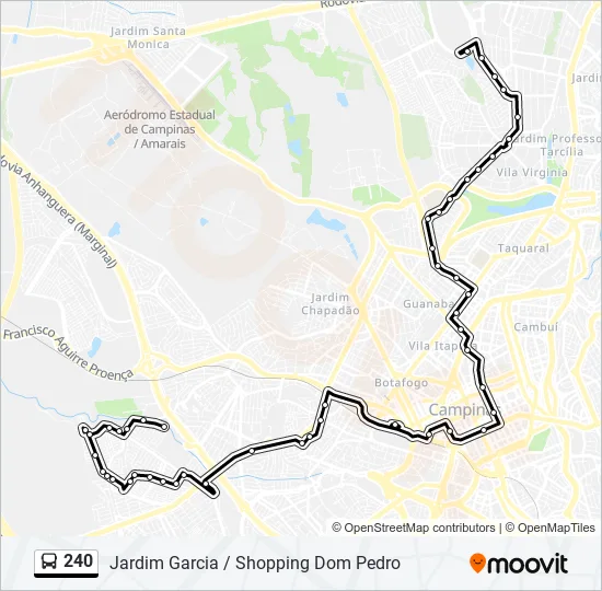 240 Bus Line Map