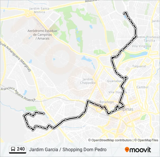 240 Bus Line Map