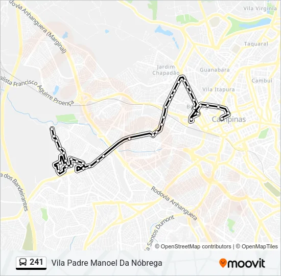 241 Bus Line Map