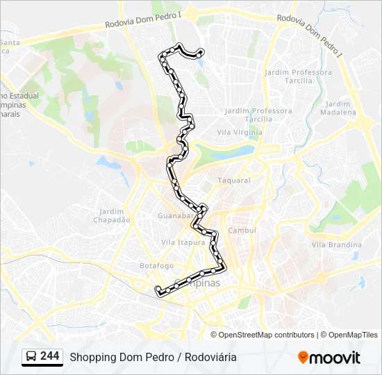 244 Bus Line Map