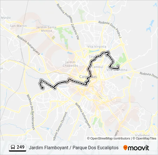 249 Bus Line Map
