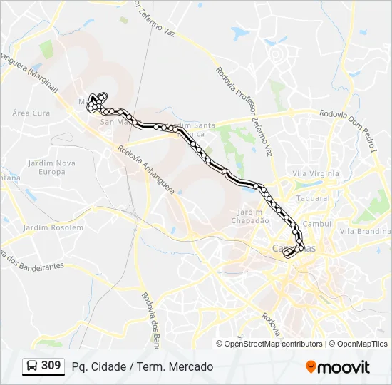 309 Bus Line Map
