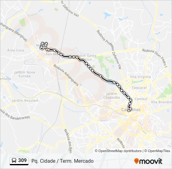 309 Bus Line Map
