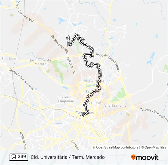 339 Bus Line Map