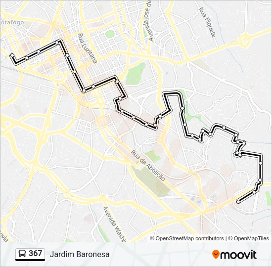 367 Bus Line Map
