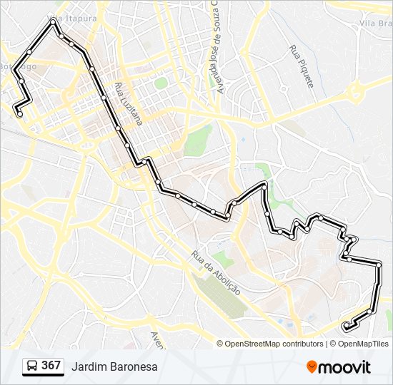 367 bus Line Map